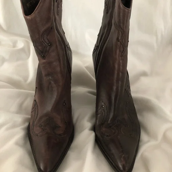 BCBGirls Dark Brown Heeled Boots - Picture 6 of 10